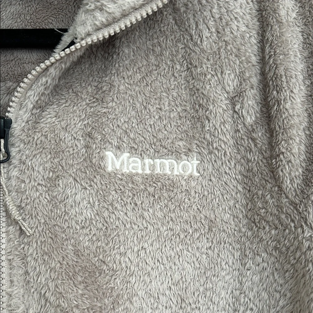 Marmot Women’s Cream Sherpa Fleece Jacket Full Zip Size S - Picture 3 of 5